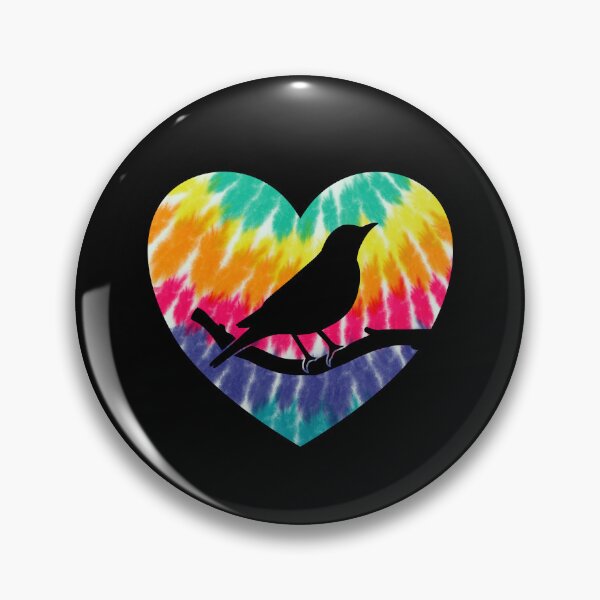 Item preview, American Robin Heart With Tie dye Print For Bird Lover designed and sold by JokeGysen.