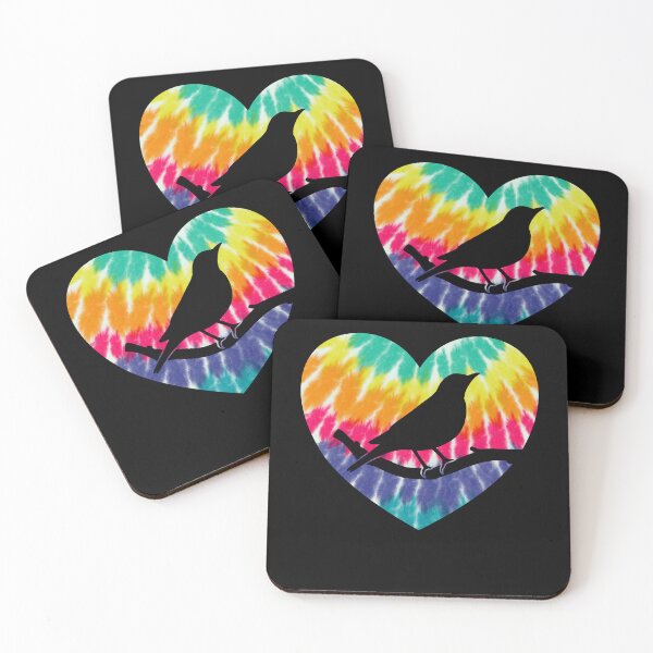Item preview, American Robin Heart With Tie dye Print For Bird Lover designed and sold by JokeGysen.