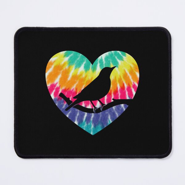Item preview, American Robin Heart With Tie dye Print For Bird Lover designed and sold by JokeGysen.