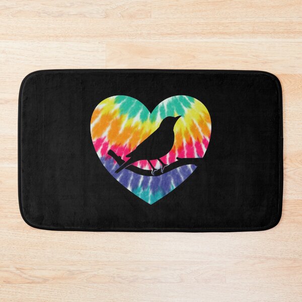 Item preview, American Robin Heart With Tie dye Print For Bird Lover designed and sold by JokeGysen.