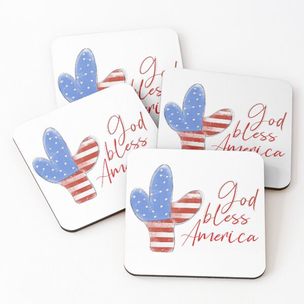 Item preview, God Bless America US flag cactus designed and sold by Anna-Kik.