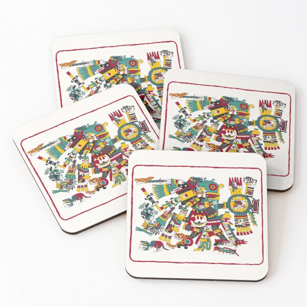 Item preview, Tezcatlipoca Day Signs- Aztec Borgia Mousepad designed and sold by Aztectees.