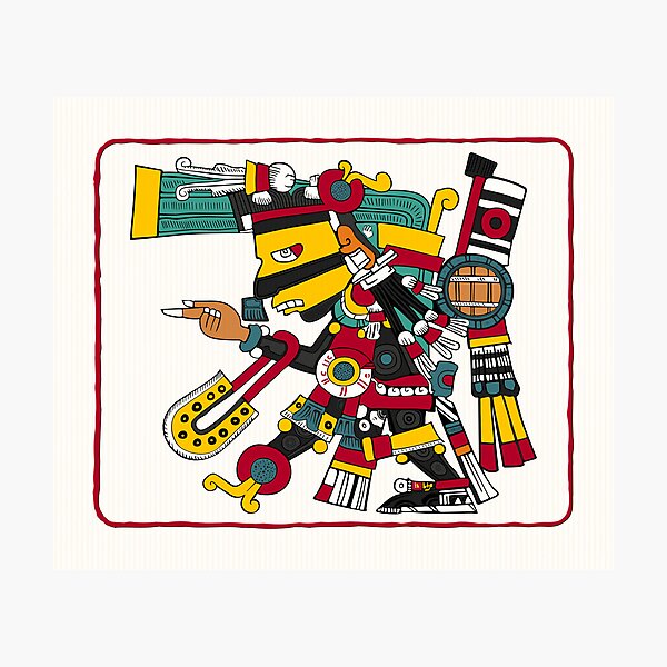 Artikel-Vorschau von Tezcatlipoca - aztekisches Borgia Mousepad, designt und verkauft von Aztectees.