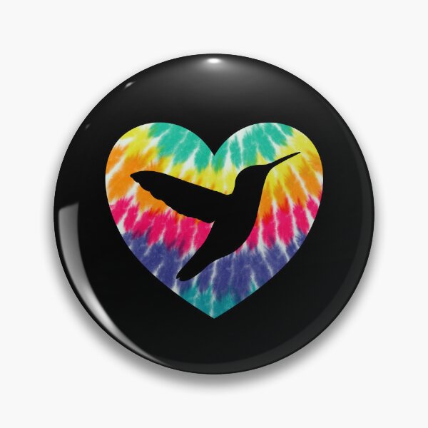 Item preview, Hummingbird Heart With Tie dye Print For Bird Lover designed and sold by JokeGysen.