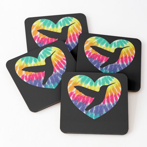 Item preview, Hummingbird Heart With Tie dye Print For Bird Lover designed and sold by JokeGysen.