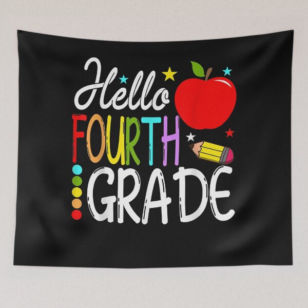 Item preview, Hello Fourth Grade Team 4th Grade Back to School Teacher designed and sold by ArthurClaessens.