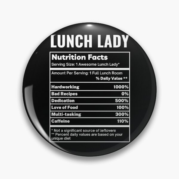 Artikelvorschau, Lunch Lady Lustige Nährwertangaben entworfen und verkauft von SpeakSarcasm.