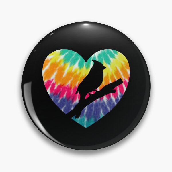 Item preview, Northern Cardinal Heart With Tie dye Print For Bird Lover designed and sold by JokeGysen.