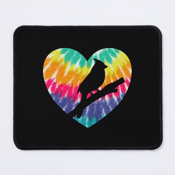 Item preview, Northern Cardinal Heart With Tie dye Print For Bird Lover designed and sold by JokeGysen.