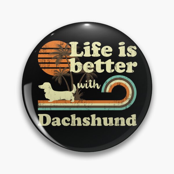 Item preview, Life is Better with Long Haired Dachshund Vintage designed and sold by rafaeltto.