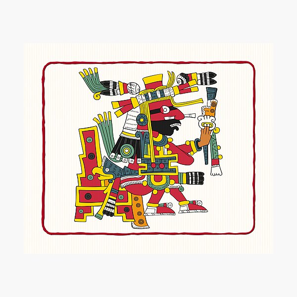 Artikel-Vorschau von Xiuhtecuhtli - aztekisches Borgia Mousepad, designt und verkauft von Aztectees.