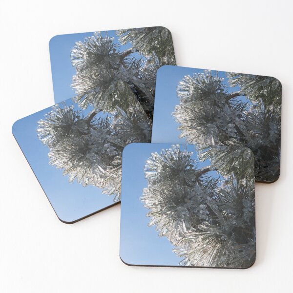 Item preview, Toronto Ice Storm Aftermath - Pine Needle Flowers in the Sky designed and sold by Georgia Mizuleva.