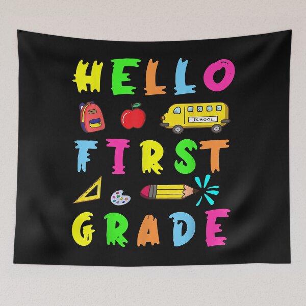 Item preview, Hello Miss First Grade Back To School Teachers Kid designed and sold by ArthurClaessens.