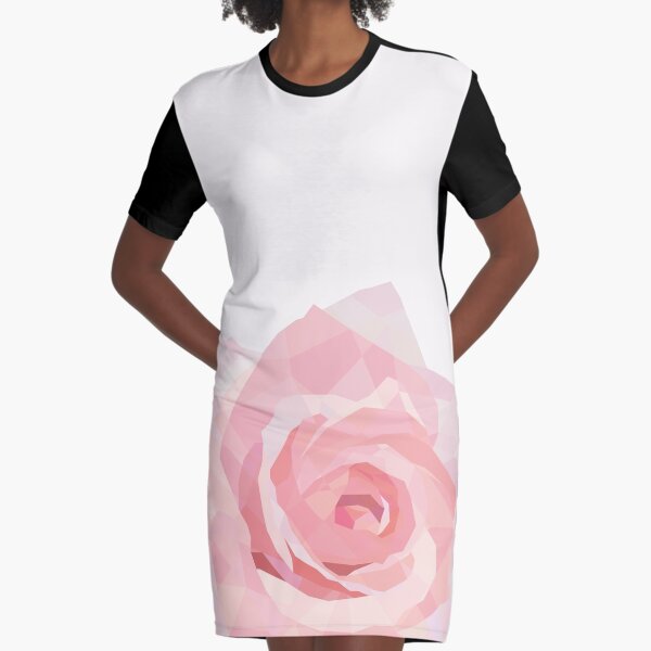 Crystal-Rose Graphic T-Shirt Dress