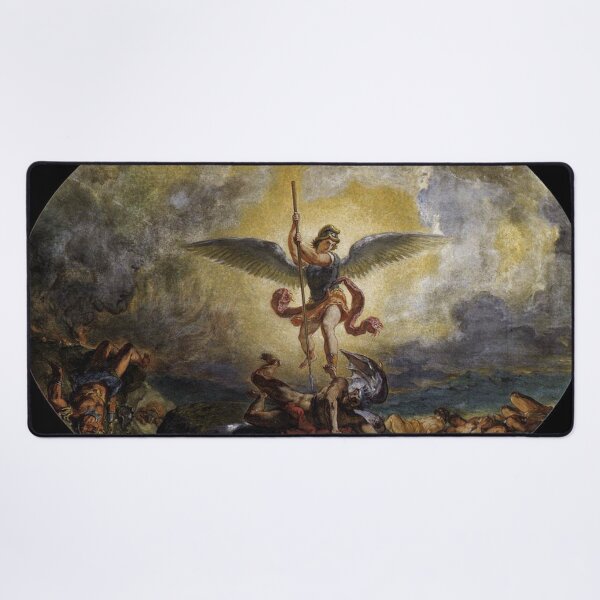 Item preview,  Saint Michael Defeats The Devil - Eugène Delacroix designed and sold by Vintage Designs +.