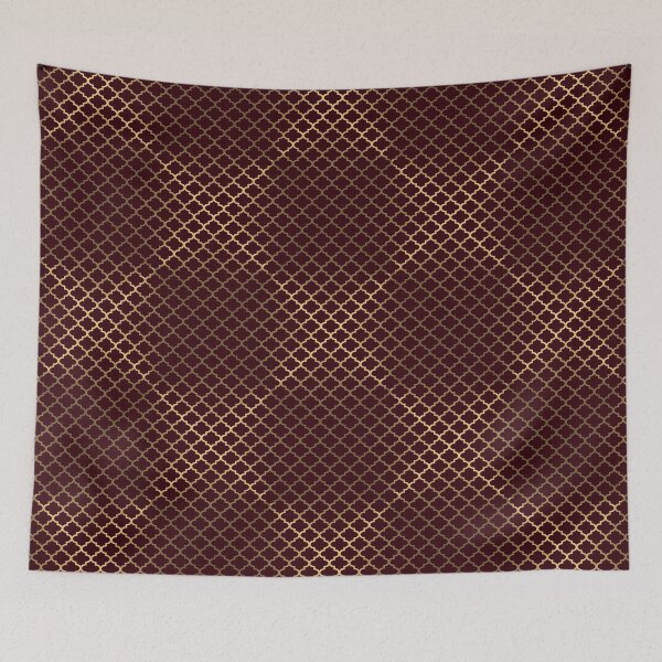 Item preview, Moroccan Trefoil Pattern - Gold & Burgundy designed and sold by JadeRyder.