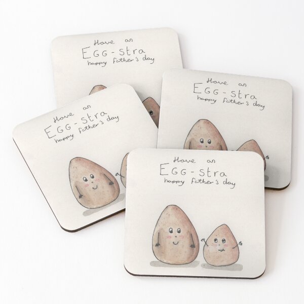 Item preview, Eggstra happy fathers day cute egg pun  designed and sold by Charlotsart .