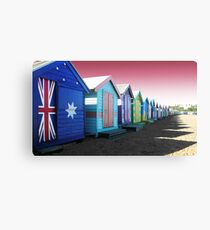 Bathing Boxes, Brighton Beach Canvas Print