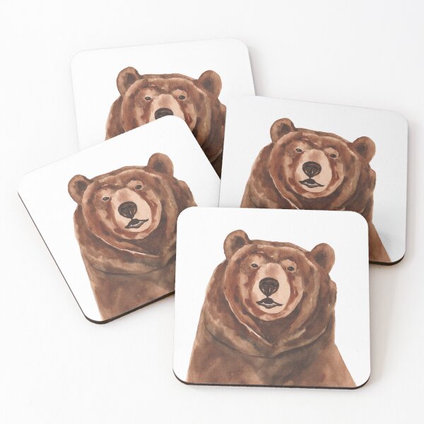 Item preview, Grizzly bear portrait designed and sold by Kaoryn Chan.