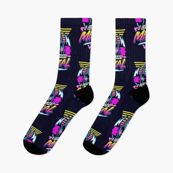 Item preview, I Lift Heavy Metal (Gym Reaper) Retro Neon Synthwave 80s 90s designed and sold by Brogress Project.