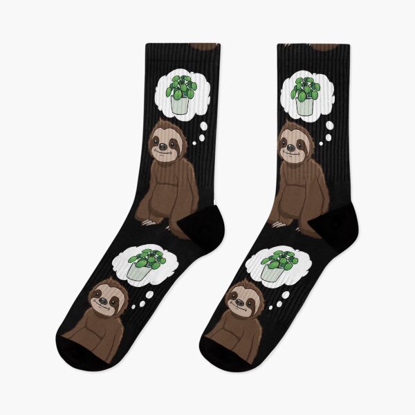 Item preview, Sloth thinking about a Chinese Money Plant designed and sold by jonmlam.