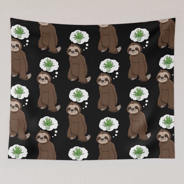 Item preview, Sloth thinking about Asparagus Fern designed and sold by jonmlam.