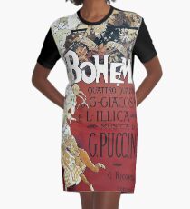 La Boheme Vintage Graphic T-Shirt Dress