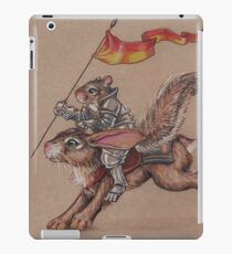 Squirrel in Shining Armor with trusted Bunny Steed iPad Case/Skin