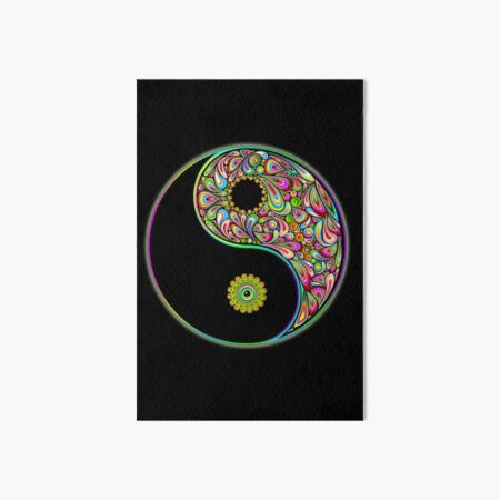 Yin Yang Symbol Psychedelic Art Design Art Board Print
