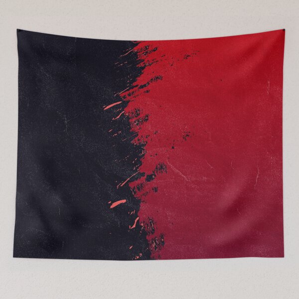Item preview, Red and Black brush stroke abstract art designed and sold by Fus-art94.