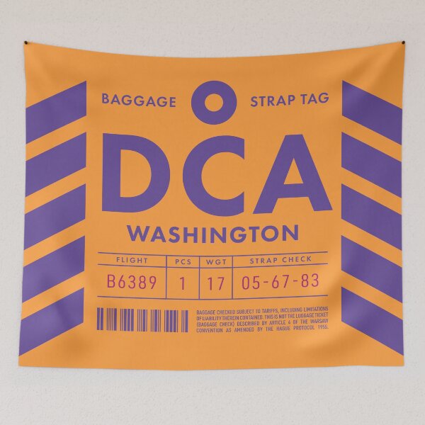 Item preview, Luggage Tag D - DCA Washington USA designed and sold by VoodooCircus.