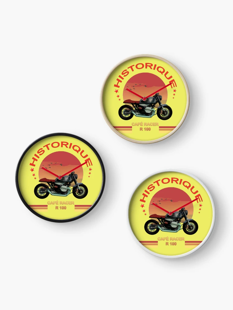 Thumbnail 3 of 4, Clock, Motorcycle Cafe Racer R100 designed and sold by CakTheo.