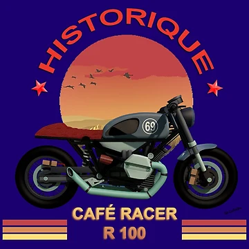 Artwork thumbnail, Motorcycle Cafe Racer R100 by CakTheo