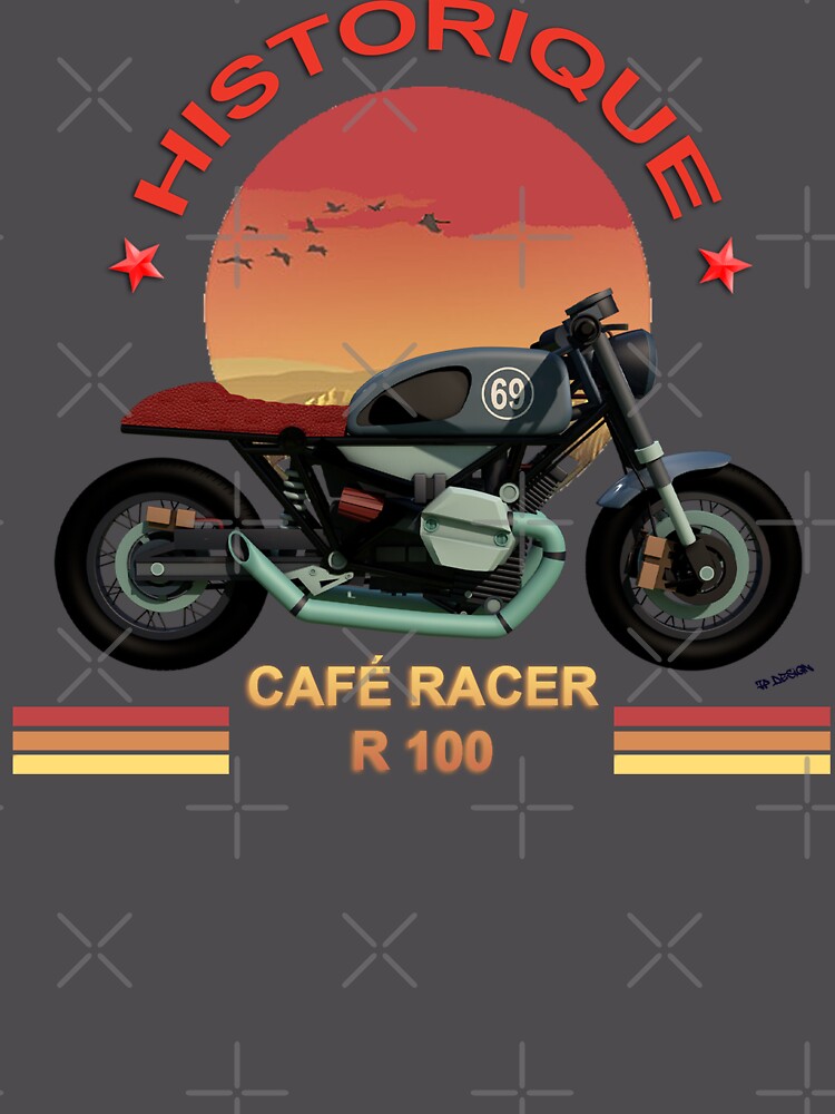Thumbnail 6 von 6, Premium Oversized Pullover, Motorrad Cafe Racer R100 designt und verkauft von CakTheo.