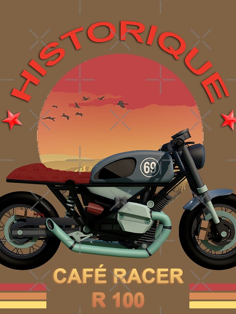 Thumbnail 3 of 3, Scarf, Motorcycle Cafe Racer R100 designed and sold by CakTheo.