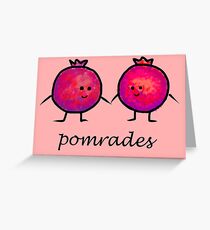 Pomrades Entzückende Granatapfel-Kameraden Grußkarte