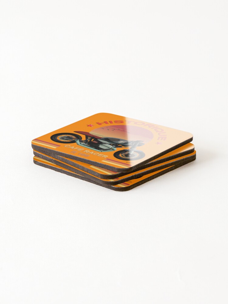 Thumbnail 4 of 5, Coasters (Set of 4), Motorcycle Cafe Racer R100 designed and sold by CakTheo.