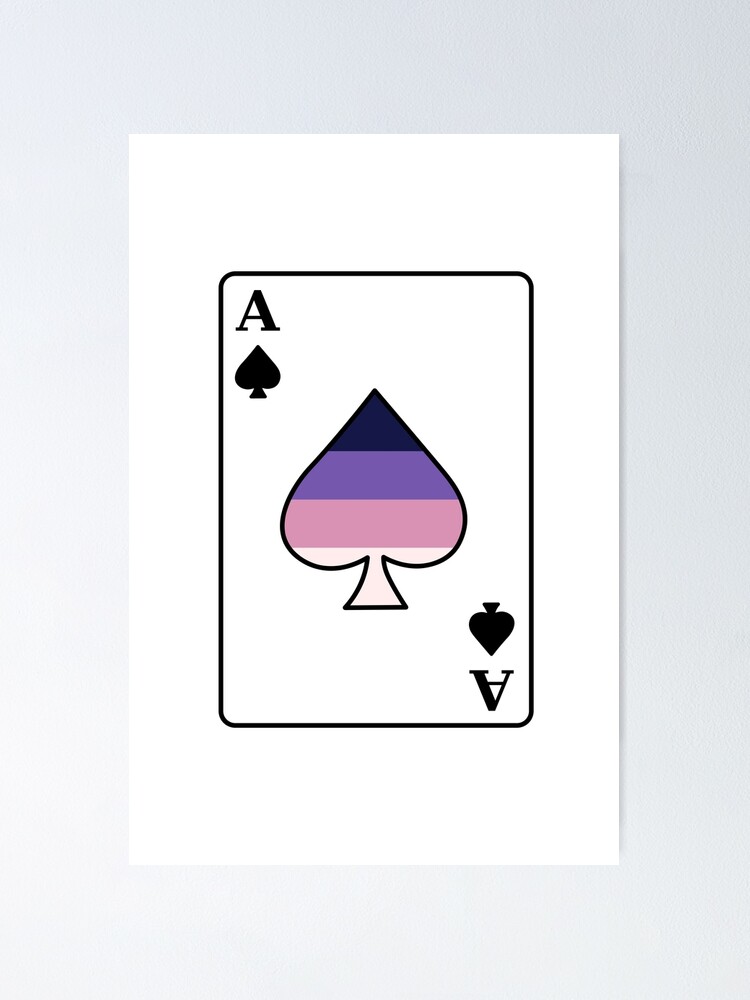 Asexual Spectrum Pride Ace Of Spades Card Poster For Sale By Lunyssa Redbubble 