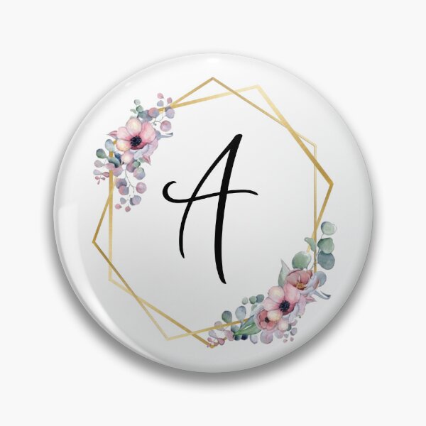 Item preview, Monogram Letter A | Lilac Flowers with Golden Edges designed and sold by JustSeasons.