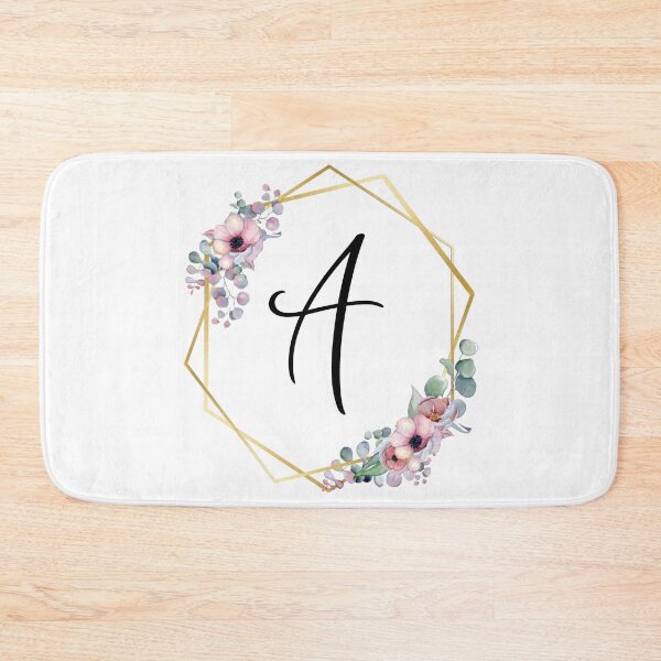 Item preview, Monogram Letter A | Lilac Flowers with Golden Edges designed and sold by JustSeasons.