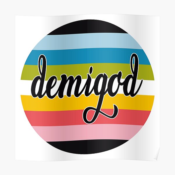 Demigod Queer Pride Flag White Poster For Sale By Thewildervoid Redbubble 0682