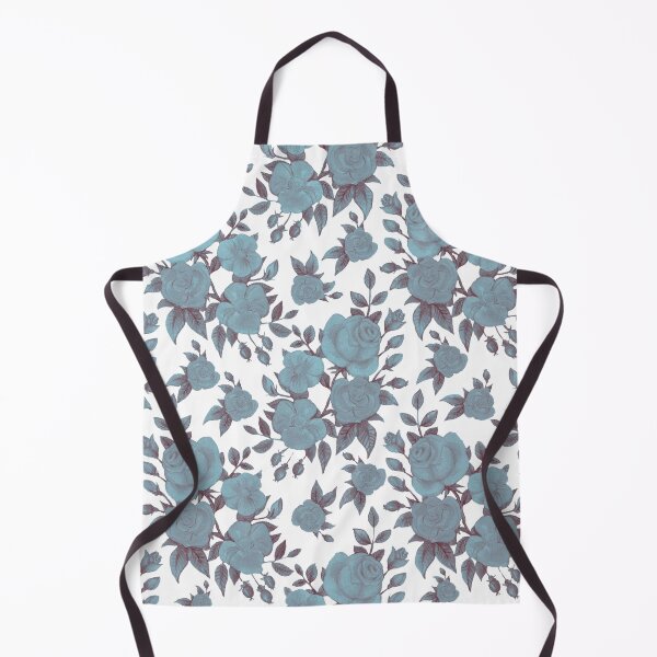 Item preview, Retro Inspired Steel Blue Roses designed and sold by TotallyRetroArt.