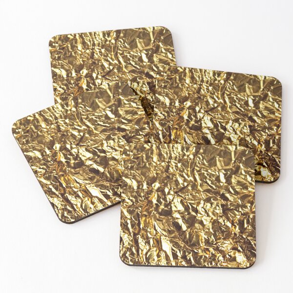 Item preview, Crumpled Metallic Golden Foil Texture designed and sold by worldways.