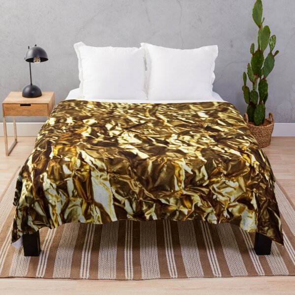 Item preview, Crumpled Metallic Golden Foil Texture designed and sold by worldways.