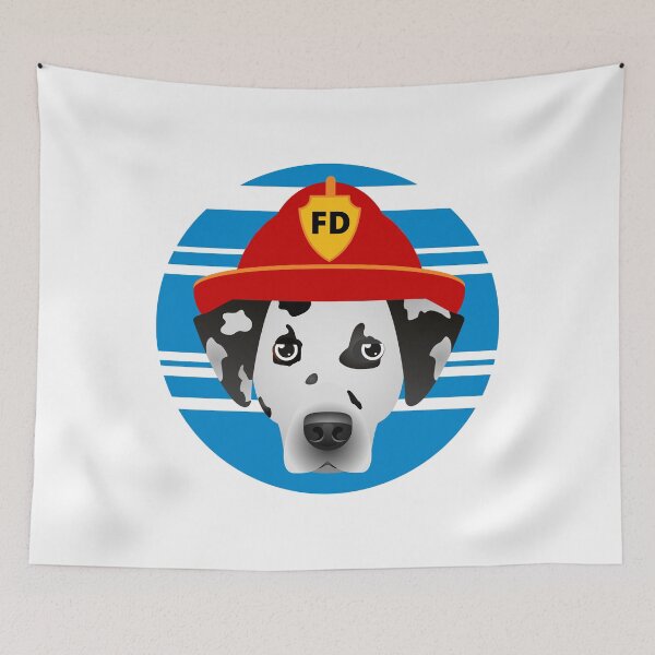 Item preview, Dalmation with Helmet designed and sold by AMERICANCHEEZ.
