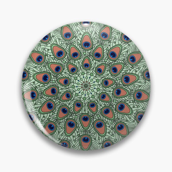 Item preview, Peacock Mandala Bird Feathers Cottagecore Nature designed and sold by cashewdays.