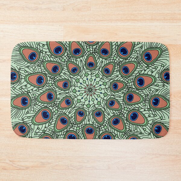 Item preview, Peacock Mandala Bird Feathers Cottagecore Nature designed and sold by cashewdays.