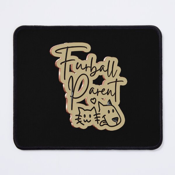 Item preview, Furball Parent 3D Gold Metal Badge with Rose Gold Border for Pet Lovers designed and sold by Cawaiico.