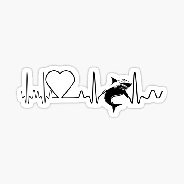 fishing hook heartbeat Funny Fisher Gift | Sticker