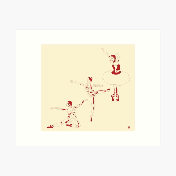 Ballerinas in Red Art Print